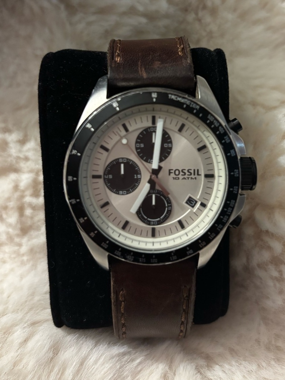 Fossil Men’s Chronograph Watch in Brown and Cream
